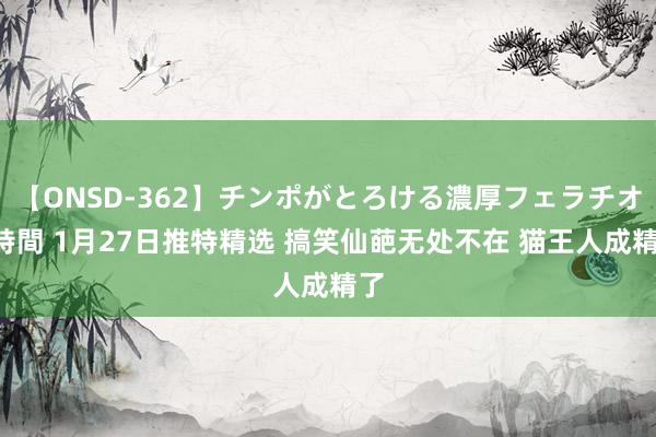 【ONSD-362】チンポがとろける濃厚フェラチオ4時間 1月27日推特精选 搞笑仙葩无处不在 猫王人成精了