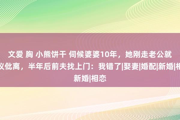 文爱 胸 小熊饼干 伺候婆婆10年，她刚走老公就提议仳离，半年后前夫找上门：我错了|娶妻|婚配|新婚|相恋