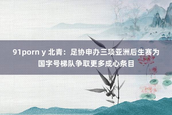 91porn y 北青：足协申办三项亚洲后生赛为国字号梯队争取更多成心条目