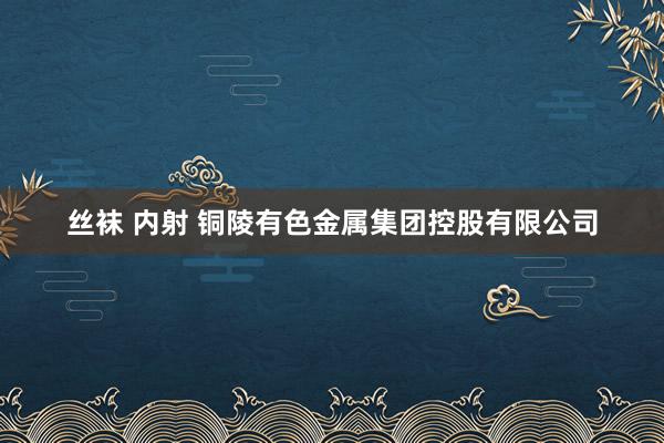 丝袜 内射 铜陵有色金属集团控股有限公司